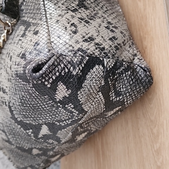 Tory Burch | Slouchy Marion Python Tote Bag Gray - Picture 8 of 15